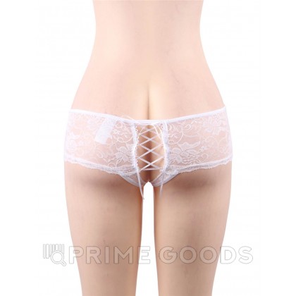 Трусики на завязках с доступом, белые, XS-S от sex shop primegoods фото 2