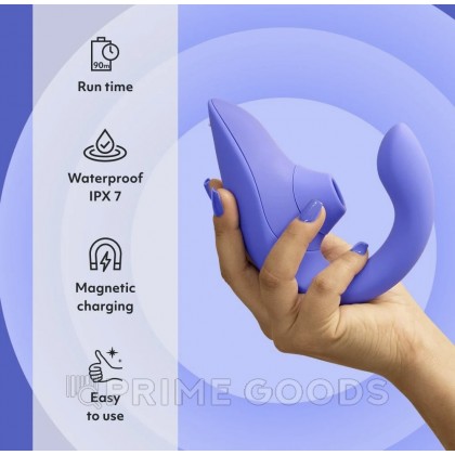 Бесконтактный клиторальный стимулятор Womanizer Blend, голубой от sex shop primegoods фото 8