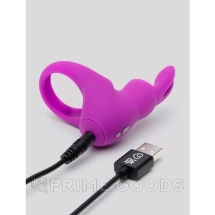 Эрекционное кольцо Happy Rabbit с вибрацией, фиолетовое, кейс в комплекте от sex shop primegoods фото 5