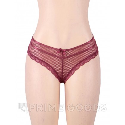 Трусики танга Ladies, бордовые, XS-S от sex shop primegoods фото 5