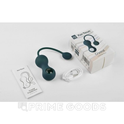 Тренажер Кегеля Magic Motion Crystal Duo темно-зеленый от sex shop primegoods фото 5