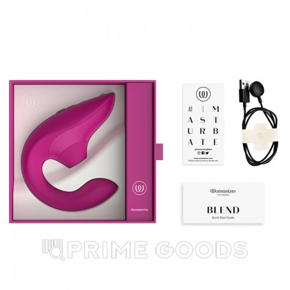 Бесконтактный клиторальный стимулятор Womanizer Blend, малиновый от sex shop primegoods фото 14