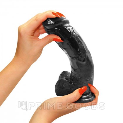 Фаллоимитатор на присоске чёрный 17*3,5 см от sex shop primegoods фото 5
