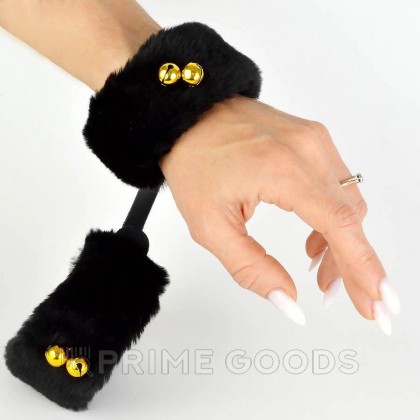 Наручники с бубенчиками, черные от sex shop primegoods