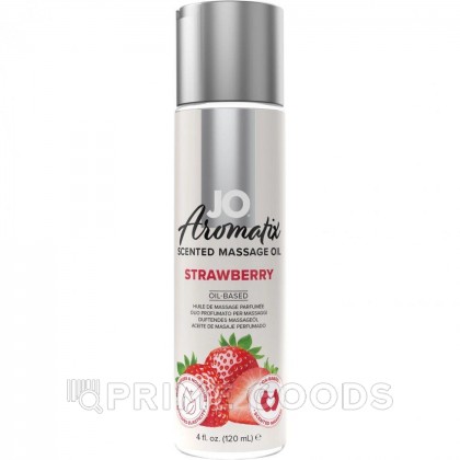 Массажное масло JO Aromatix Strawberry 120 мл от sex shop primegoods