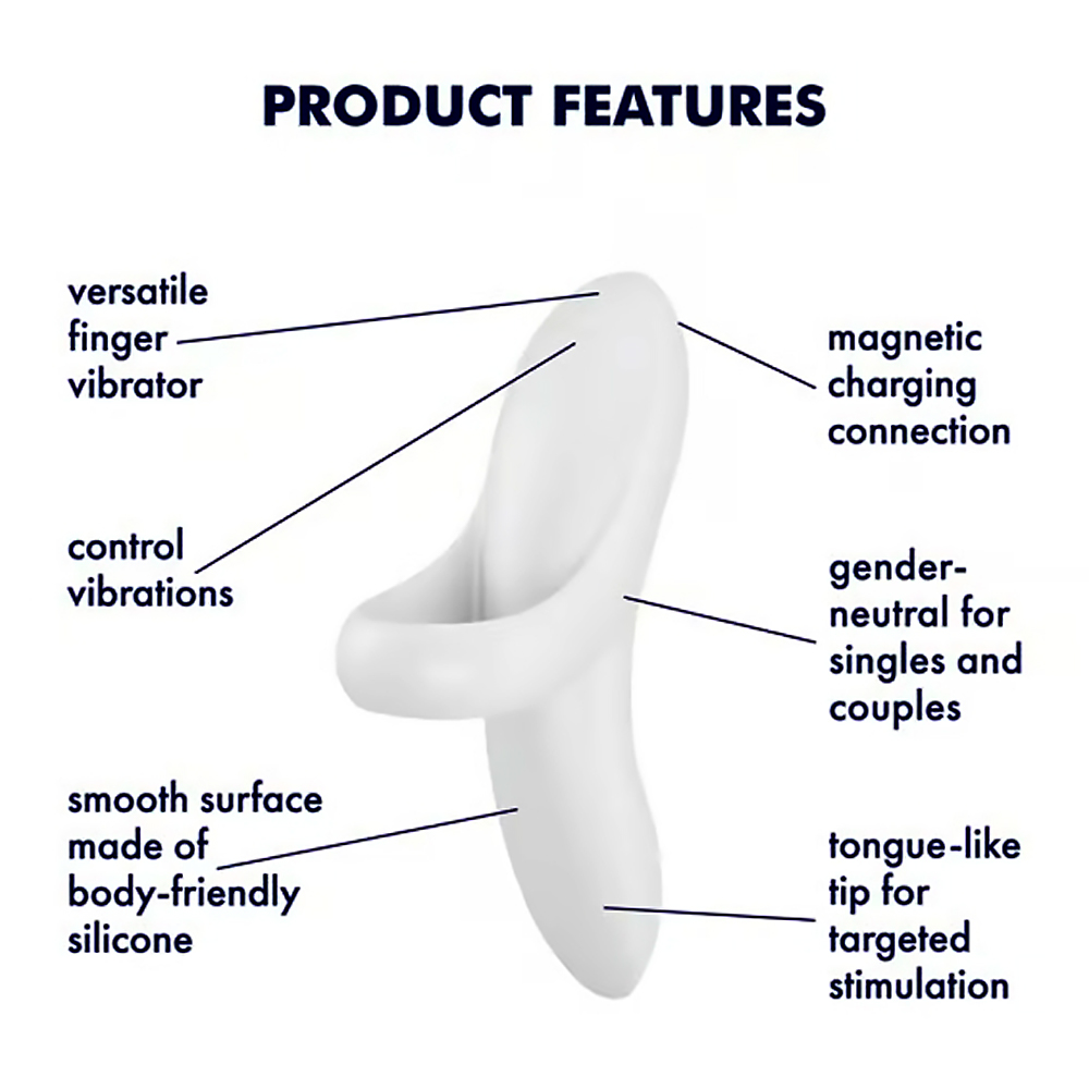 Вибратор на палец Satisfyer Bold Lover белый