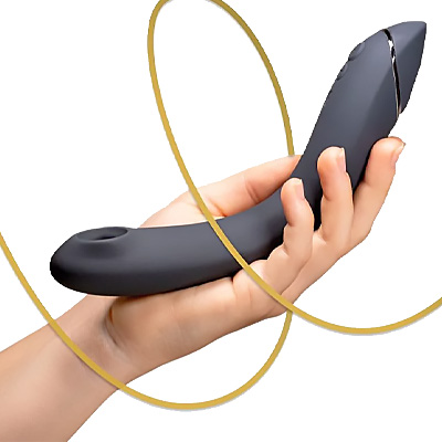 СТИМУЛЯТОР G-ТОЧКИ WOMANIZER OG C ТЕХНОЛОГИЕЙ PLEASURE AIR И ВИБРАЦИЕЙ ТЕМНО-СЕРЫЙ